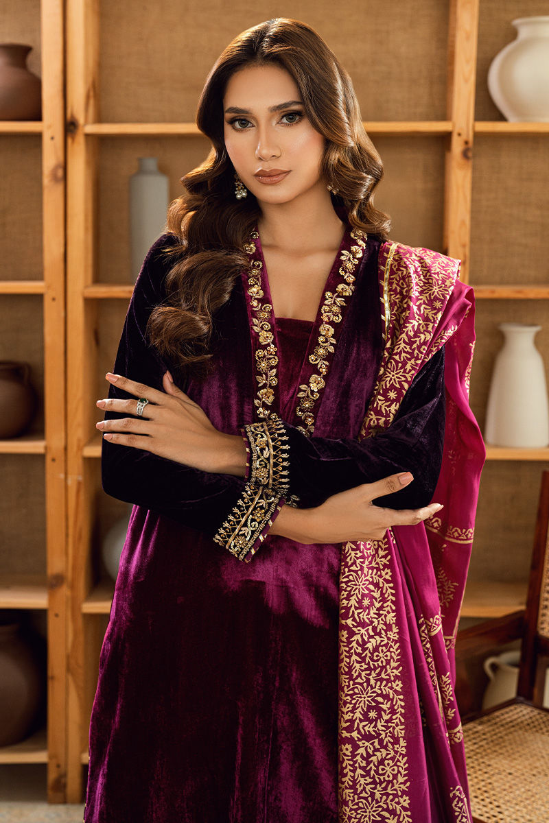 Fatima Khan | Warm Whisper Velvet 25 | Majestic Garnet-3