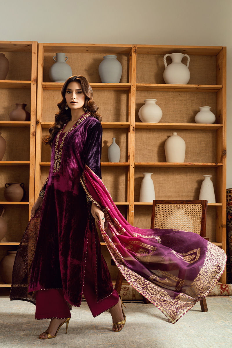 Fatima Khan | Warm Whisper Velvet 25 | Majestic Garnet-5