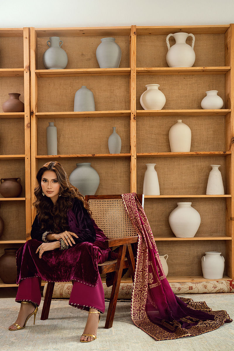 Fatima Khan | Warm Whisper Velvet 25 | Majestic Garnet-6