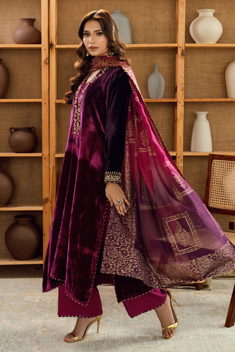 Fatima Khan | Warm Whisper Velvet 25 | Majestic Garnet-2