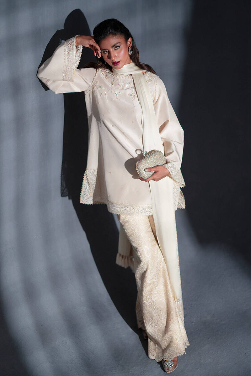 MNR | Chai Coffee Luxury Pret | Saffron Pearl -  MNR Ladies Clothes -  House of Maryam