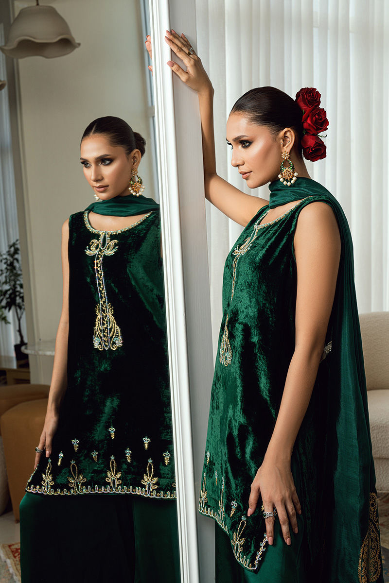 Fatima Khan | Warm Whisper Velvet 25 | Emerald Dusk, image 6