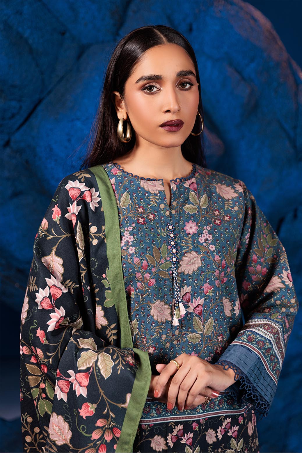 Bonanza Satrangi | Floral Bloom 3 Pc (2W24P3P336) -  Bonanza Satrangi Unstitched - Original Designer Dress - House of Maryam