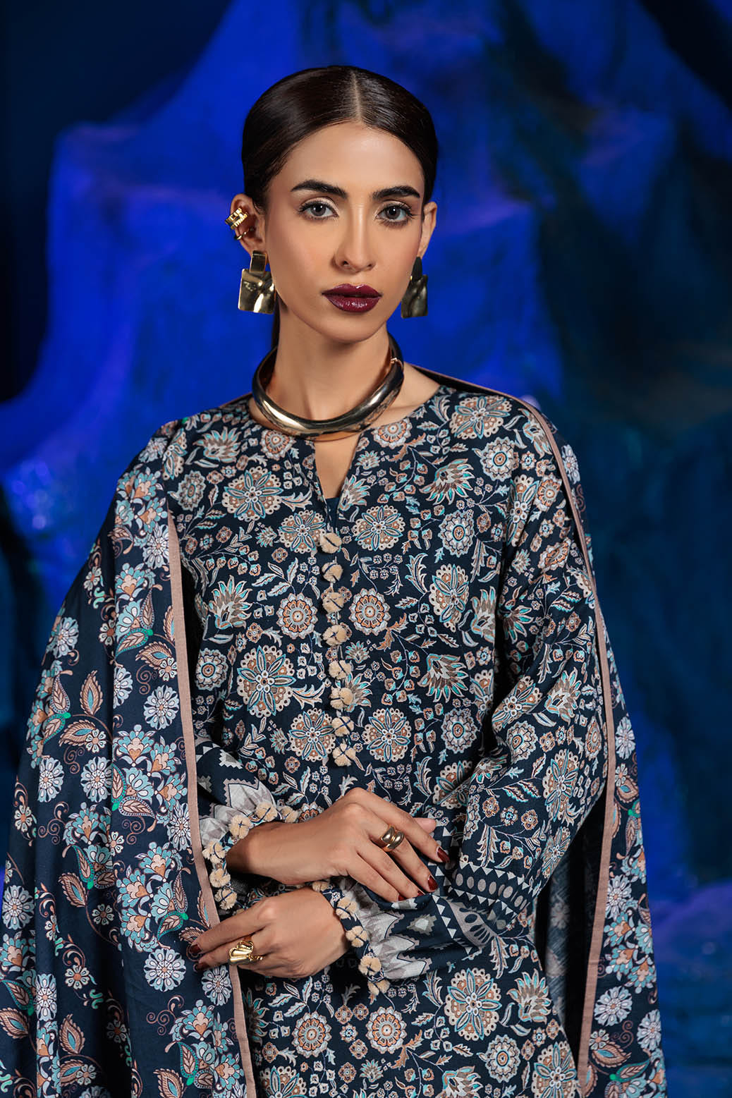 Bonanza Satrangi | Floral Bloom 3 Pc (2W24P3P349) -  Bonanza Satrangi Unstitched - Original Designer Dress - House of Maryam