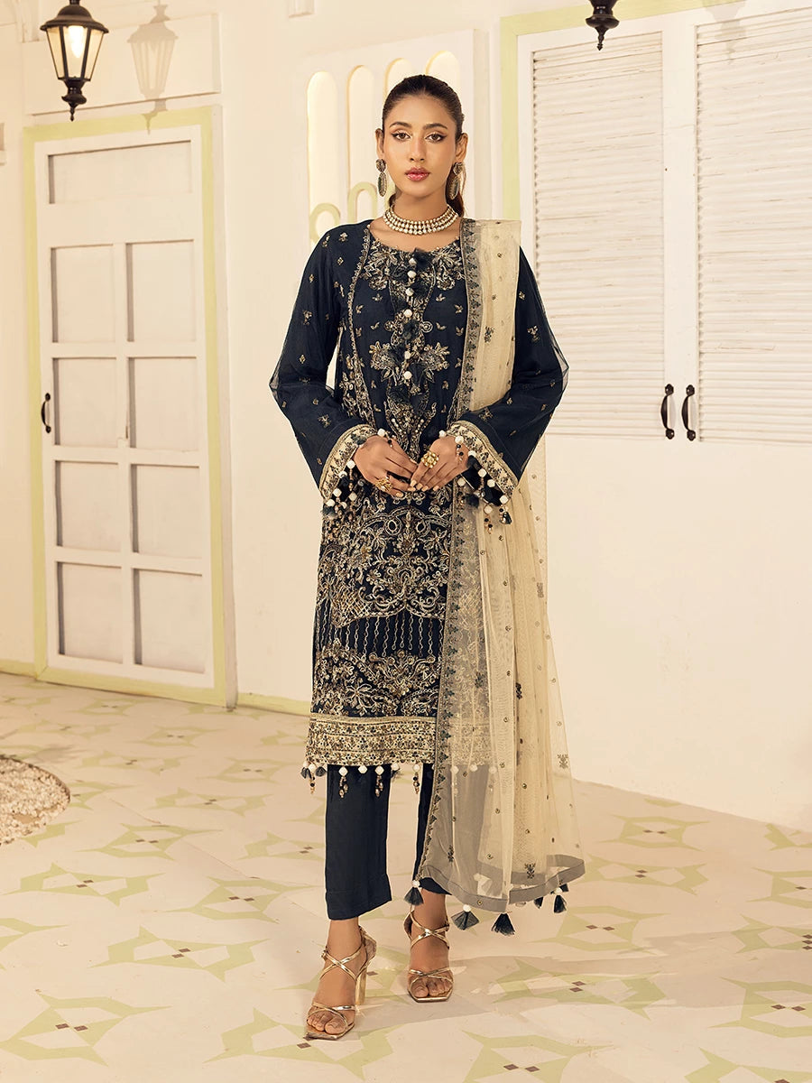 Salitex | Signature Festive Chiffon | SUNW6NO006UT -  Salitex Ladies Clothes - Original Designer Dress - House of Maryam
