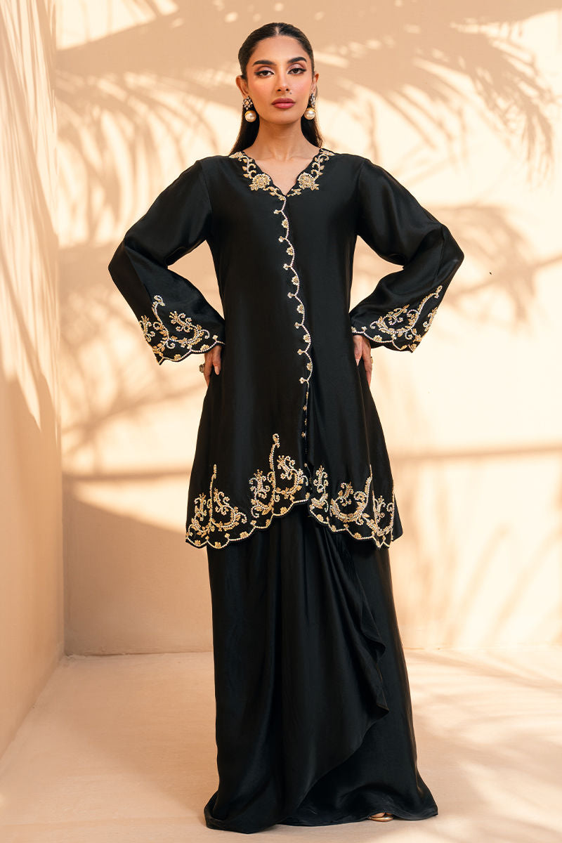 Fatima Khan | Flore Eid Luxe 26 | Noir Petale-1