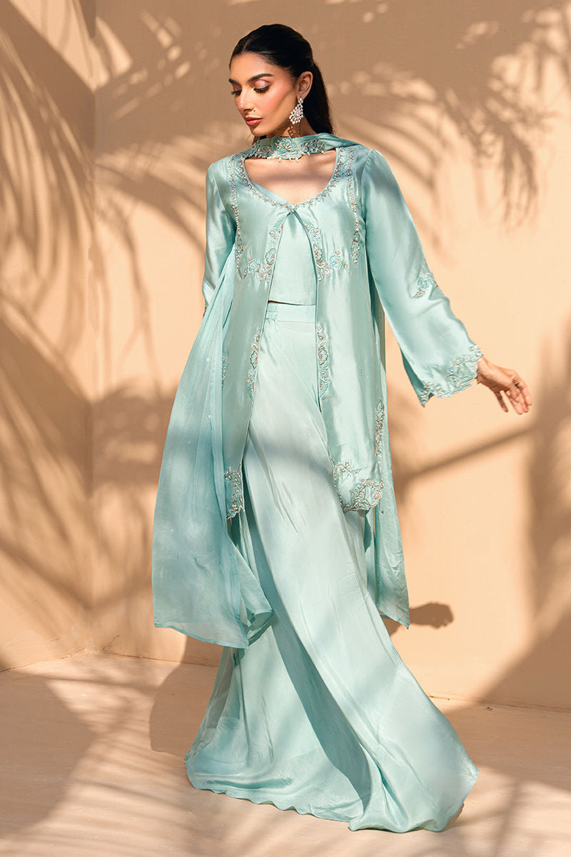 Fatima Khan | Flore Eid Luxe 26 | Aqua Fern, image 5