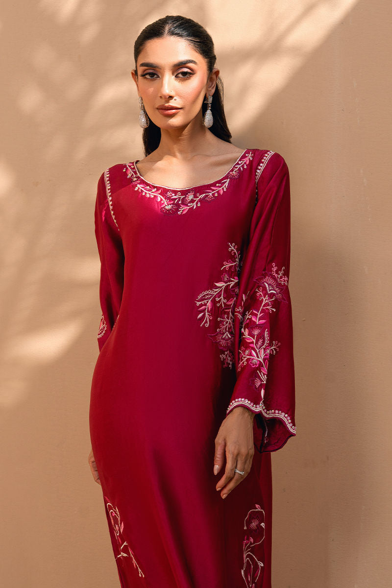 Fatima Khan | Flore Eid Luxe 26 | Crimson Blossom-5