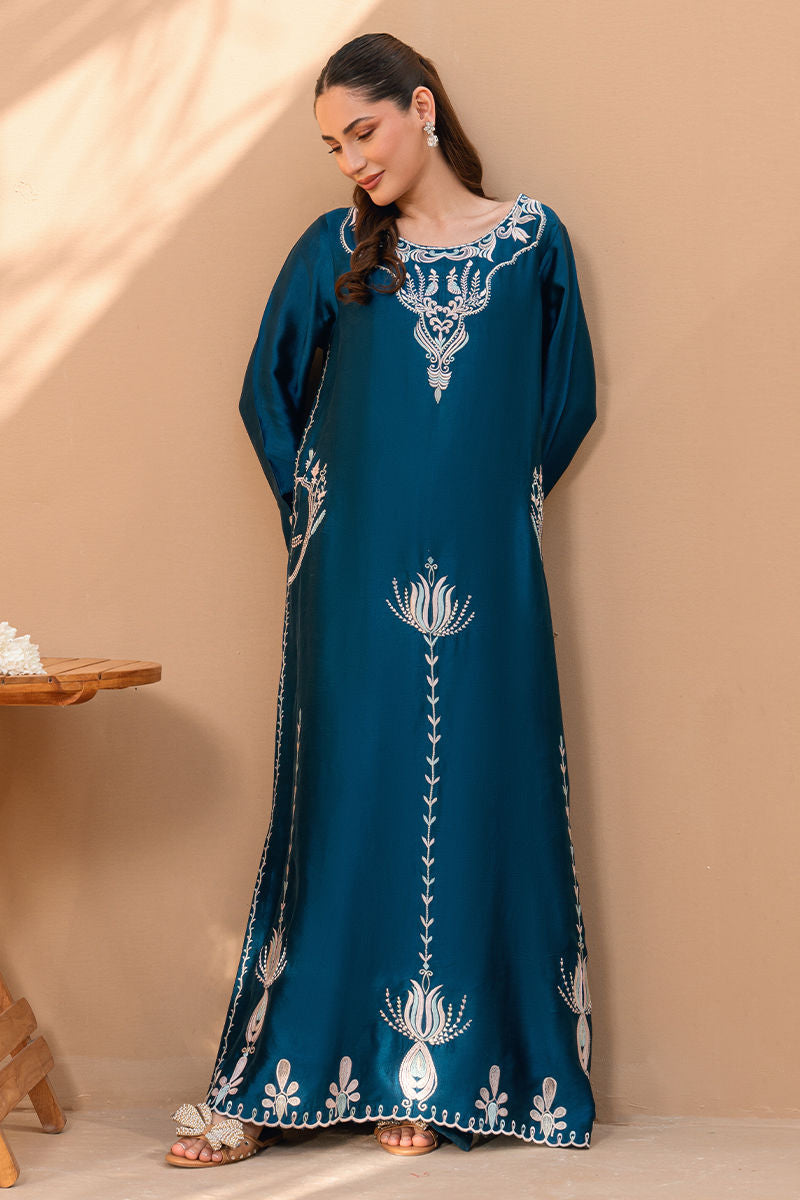 Fatima Khan | Flore Eid Luxe 26 | Deep Teal Bloom-1