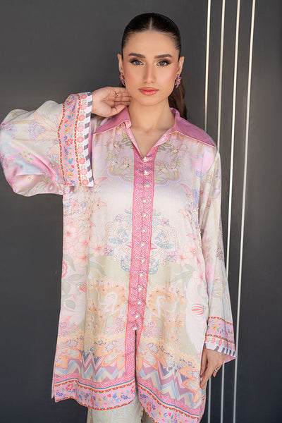 Fatima Khan | Layan Printed Eid Edit | Breezy Mint - Coord Set