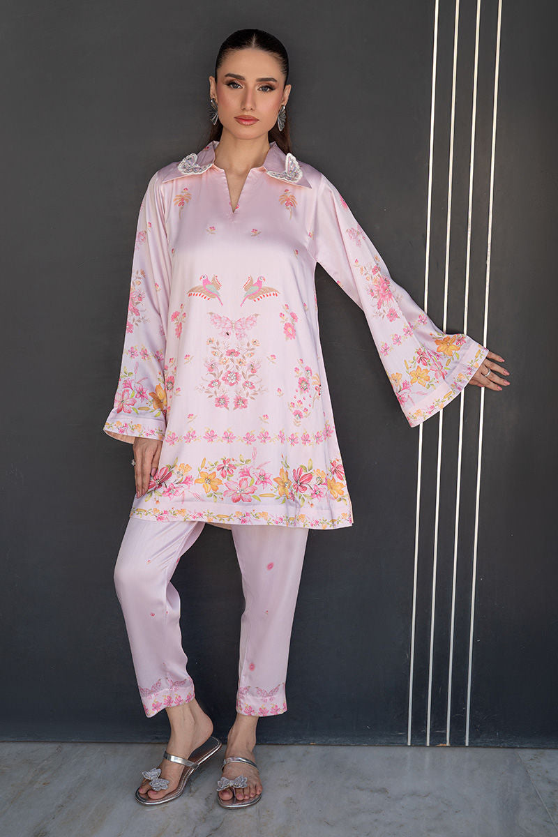 Fatima Khan | Layan Printed Eid Edit | Rosette Bloom - Coord Set-1