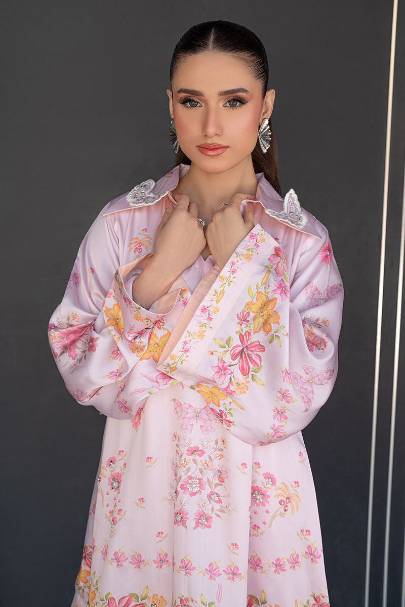 Fatima Khan | Layan Printed Eid Edit | Rosette Bloom - Coord Set, image 3