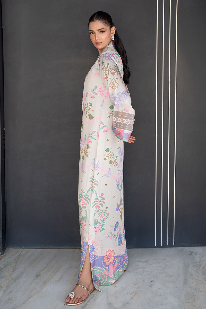 Fatima Khan | Layan Printed Eid Edit | Dove Dew-5