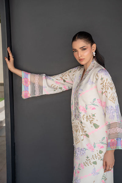 Fatima Khan | Layan Printed Eid Edit | Dove Dew