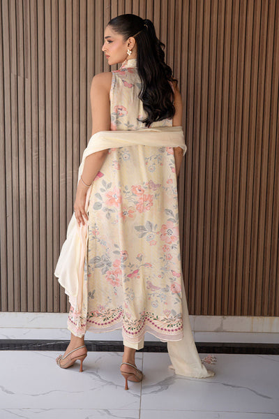 Fatima Khan | Layan Printed Eid Edit | Butter Yellow Grace