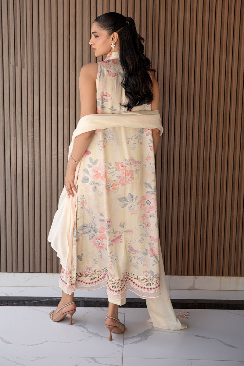 Fatima Khan | Layan Printed Eid Edit | Butter Yellow Grace-2
