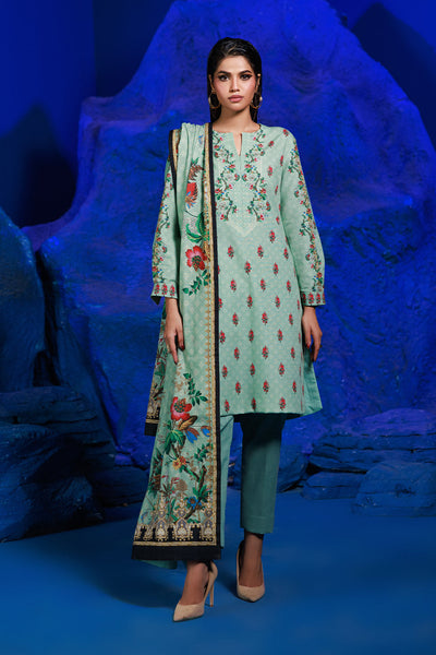 Bonanza Satrangi | Winter Jet 3 Pc (1W24P3P290) -  Bonanza Satrangi Unstitched - Original Designer Dress - House of Maryam