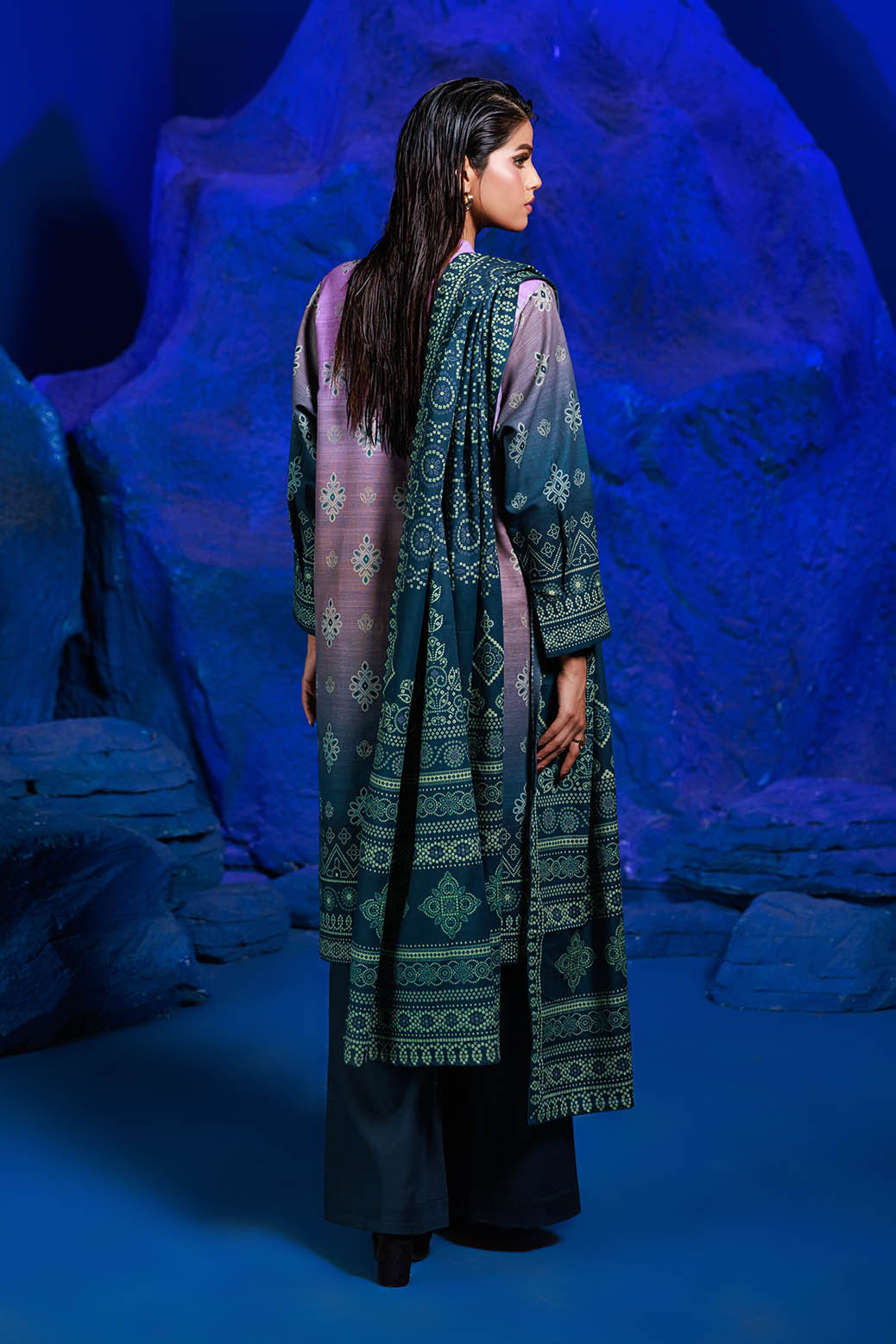 Bonanza Satrangi | Rainwashed 3 Pc (2W24P3P343) -  Bonanza Satrangi Unstitched - Original Designer Dress - House of Maryam
