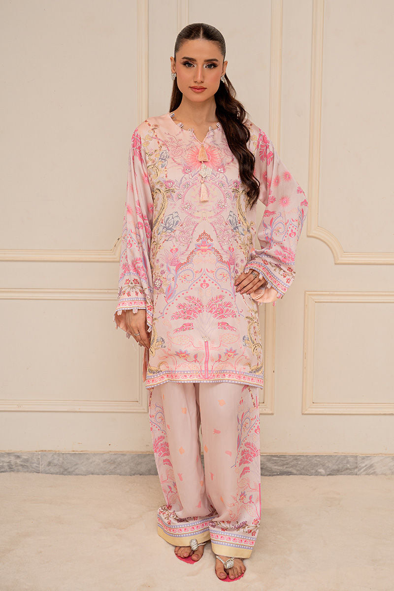 Fatima Khan | Layan Printed Eid Edit | Daisy Blush-1