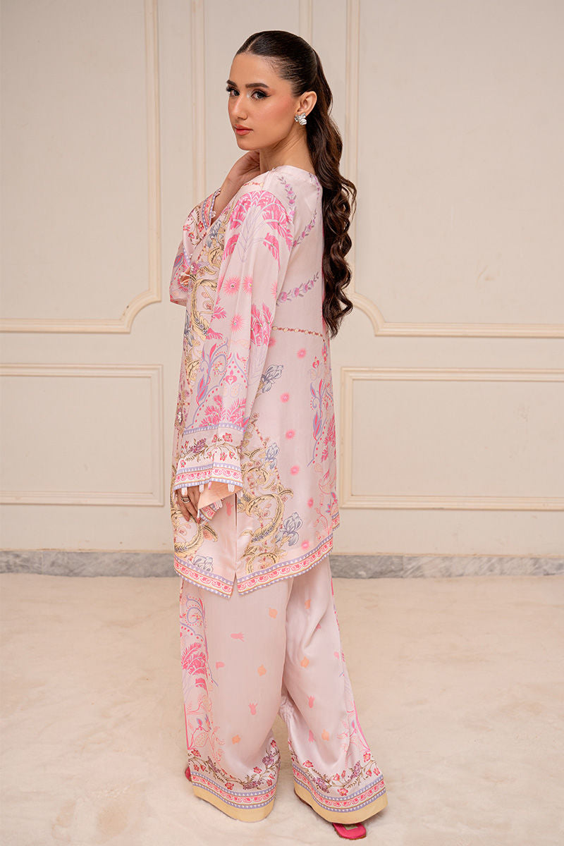 Fatima Khan | Layan Printed Eid Edit | Daisy Blush, image 2