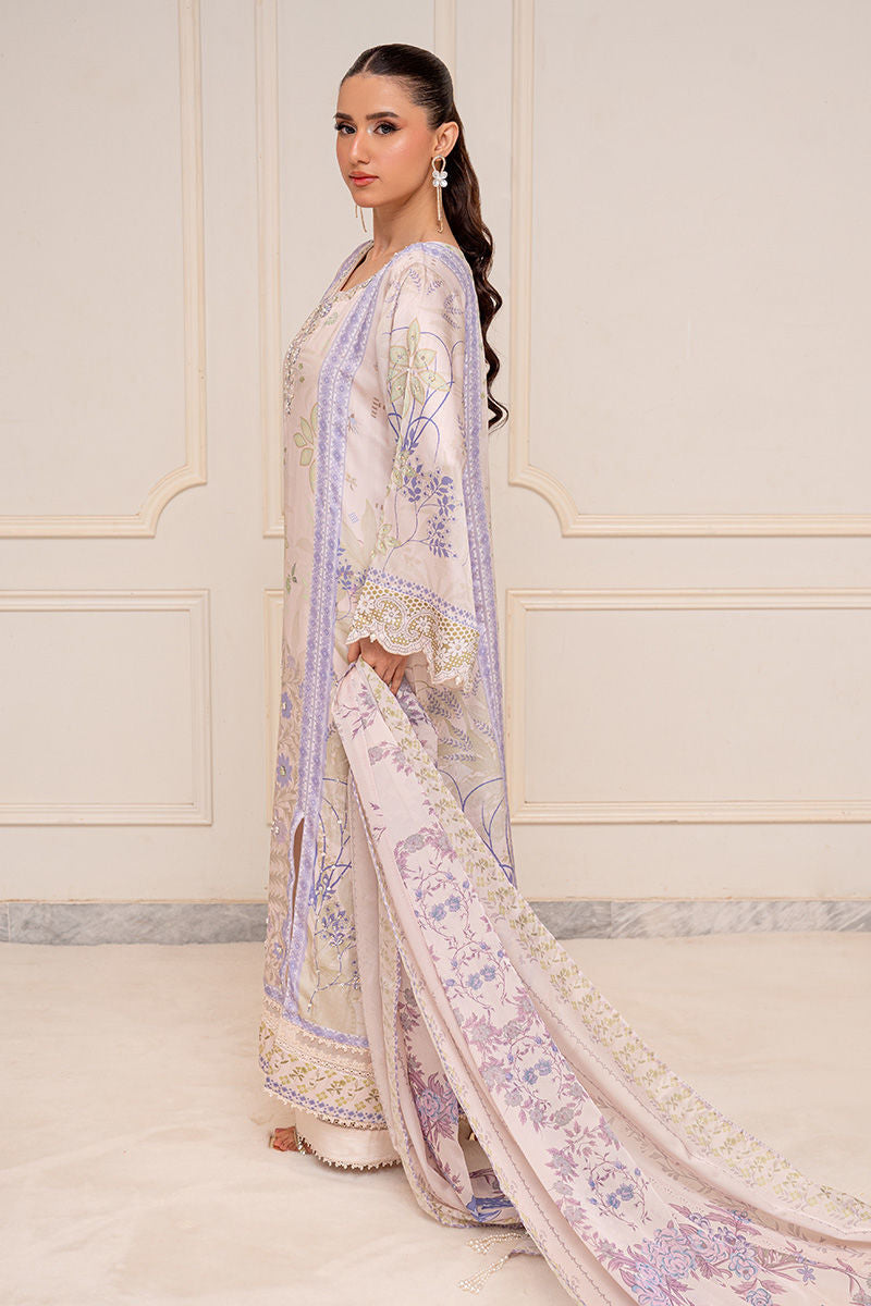 Fatima Khan | Layan Printed Eid Edit | Ivory Meadow-2