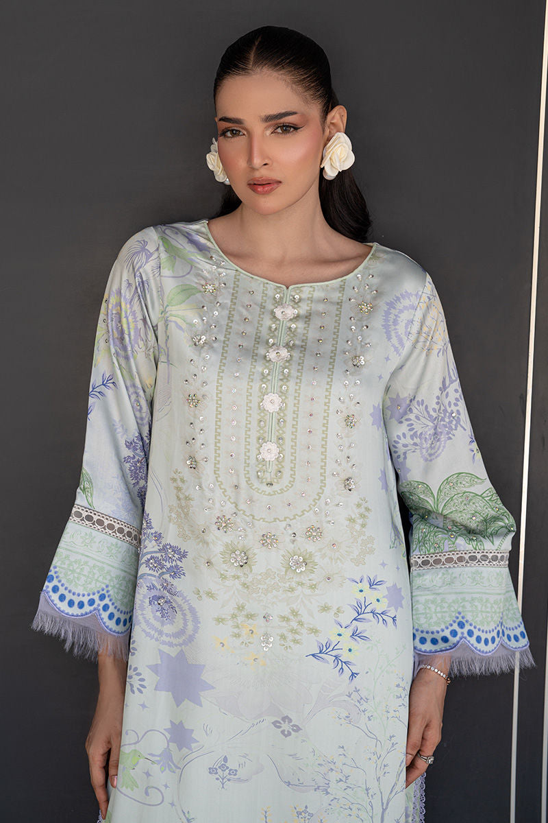 Fatima Khan | Layan Printed Eid Edit | Mint Riverie, image 3