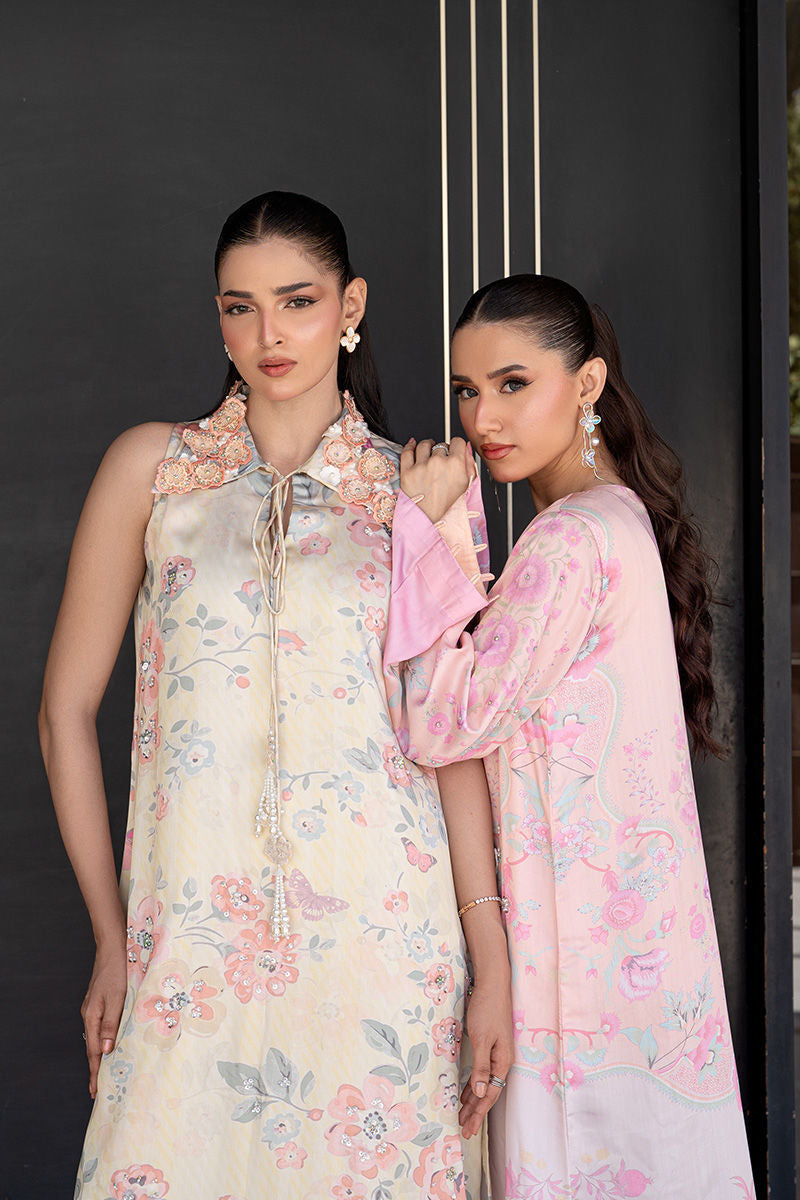 Fatima Khan | Layan Printed Eid Edit | Butter Yellow Grace-5