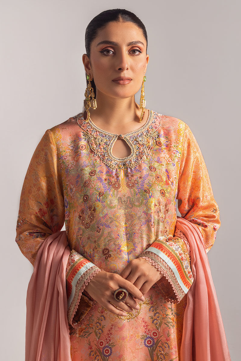 Ansab Jahangir | Digital Silk | Elora Shirt and Dupatta, image 4