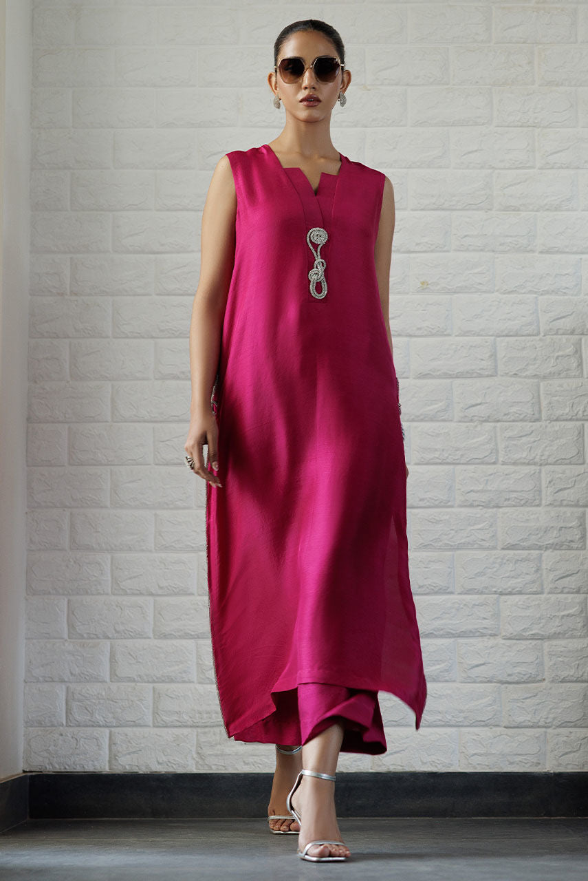 Deepak Perwani | Summer Festive 25 | Berry -  Deepak Perwani Ladies Clothes - Original Designer Dress - House of Maryam