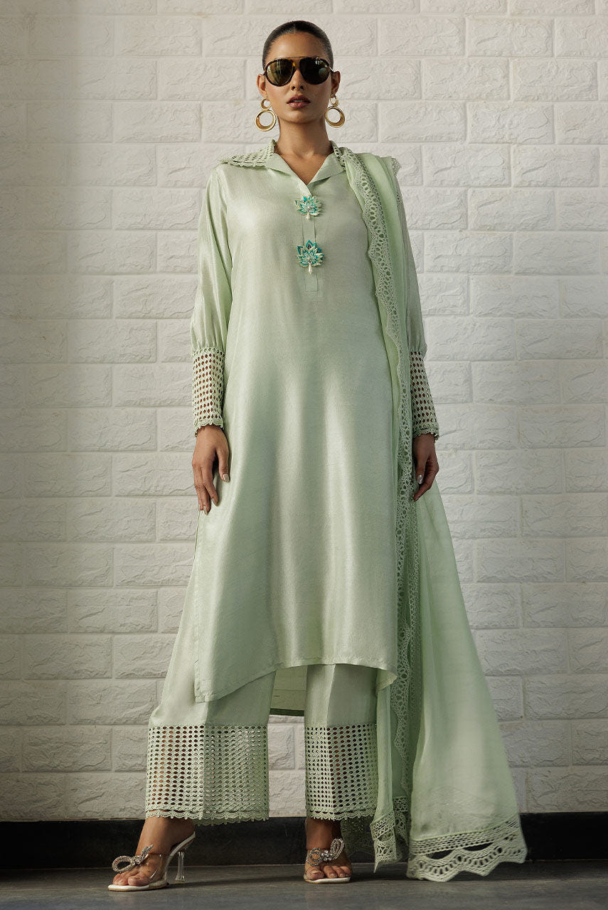 Deepak Perwani | Summer Festive 25 | Mint -  Deepak Perwani Ladies Clothes - Original Designer Dress - House of Maryam