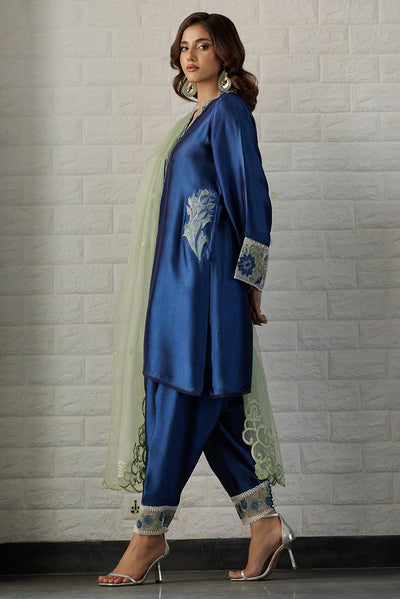 Deepak Perwani | Summer Festive 25 | Blue Waters -  Deepak Perwani Ladies Clothes - Original Designer Dress - House of Maryam