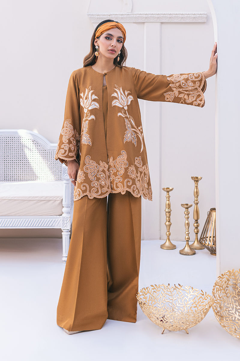 Ansab Jahangir | Luxe Pret Signature | MOCHA -  Ansab Jahangir Luxury - Original Designer Dress - House of Maryam