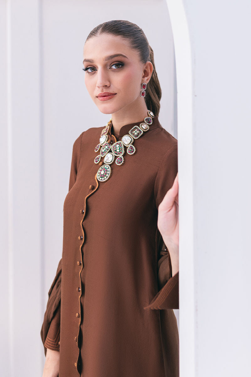 Ansab Jahangir | Luxe Pret Signature | SEPIA -  Ansab Jahangir Luxury - Original Designer Dress - House of Maryam