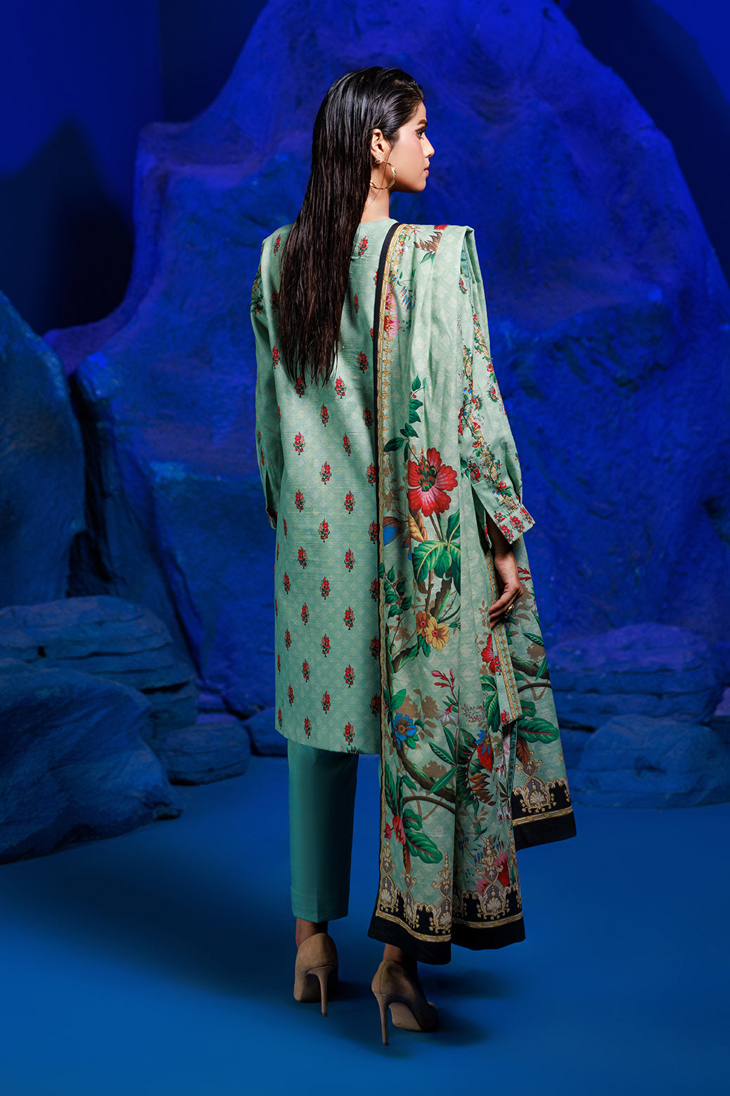 Bonanza Satrangi | Winter Jet 3 Pc (1W24P3P290) -  Bonanza Satrangi Unstitched - Original Designer Dress - House of Maryam