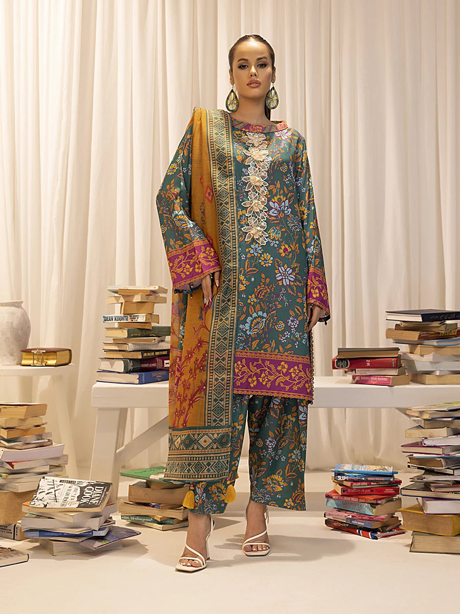 Salitex | Sibel Printed Lawn Silk | ST-03 -  Salitex Ladies Clothes - Original Designer Dress - House of Maryam