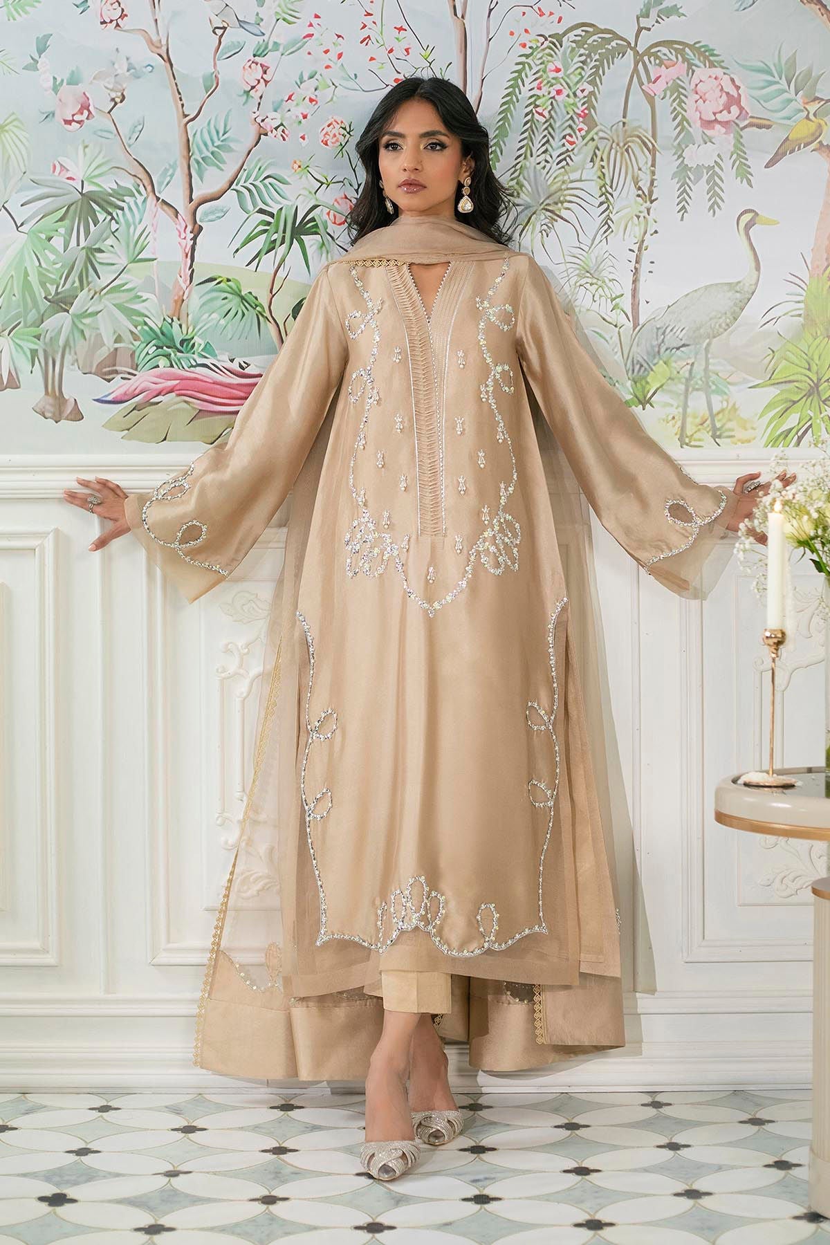 Annus Abrar | Sehr Eid Luxe | Alyra Sand -  Annus Abrar Ladies Clothes - Original Designer Dress - House of Maryam