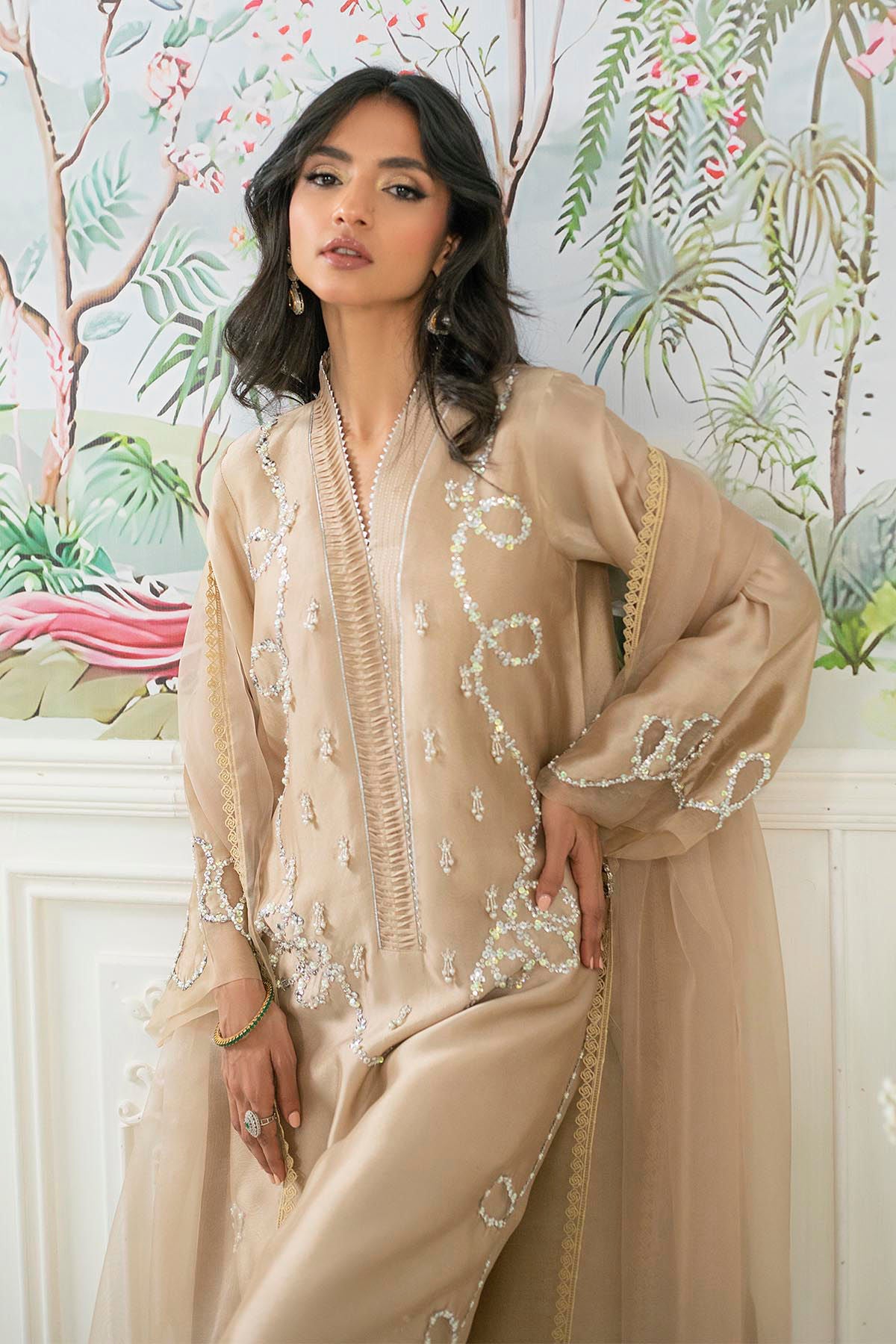 Annus Abrar | Sehr Eid Luxe | Alyra Sand -  Annus Abrar Ladies Clothes - Original Designer Dress - House of Maryam