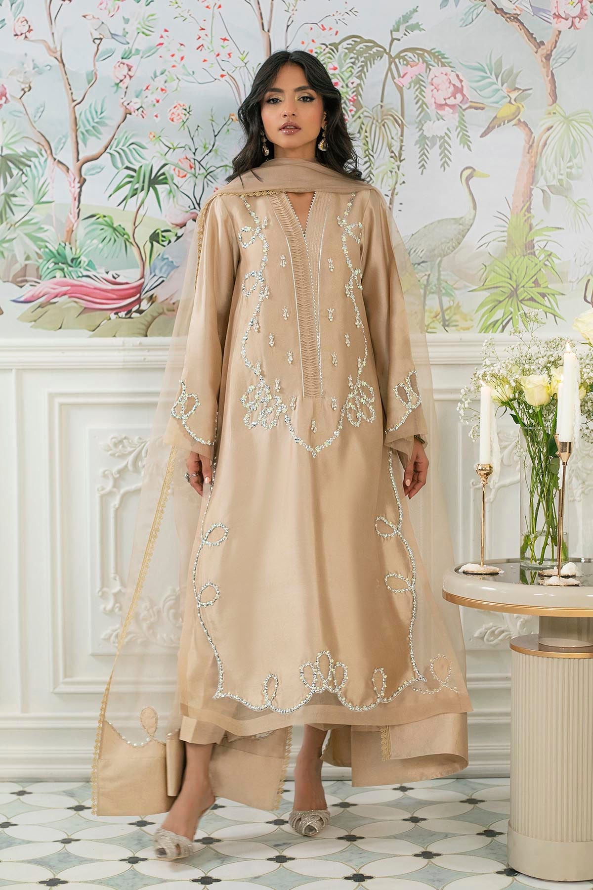 Annus Abrar | Sehr Eid Luxe | Alyra Sand -  Annus Abrar Ladies Clothes - Original Designer Dress - House of Maryam