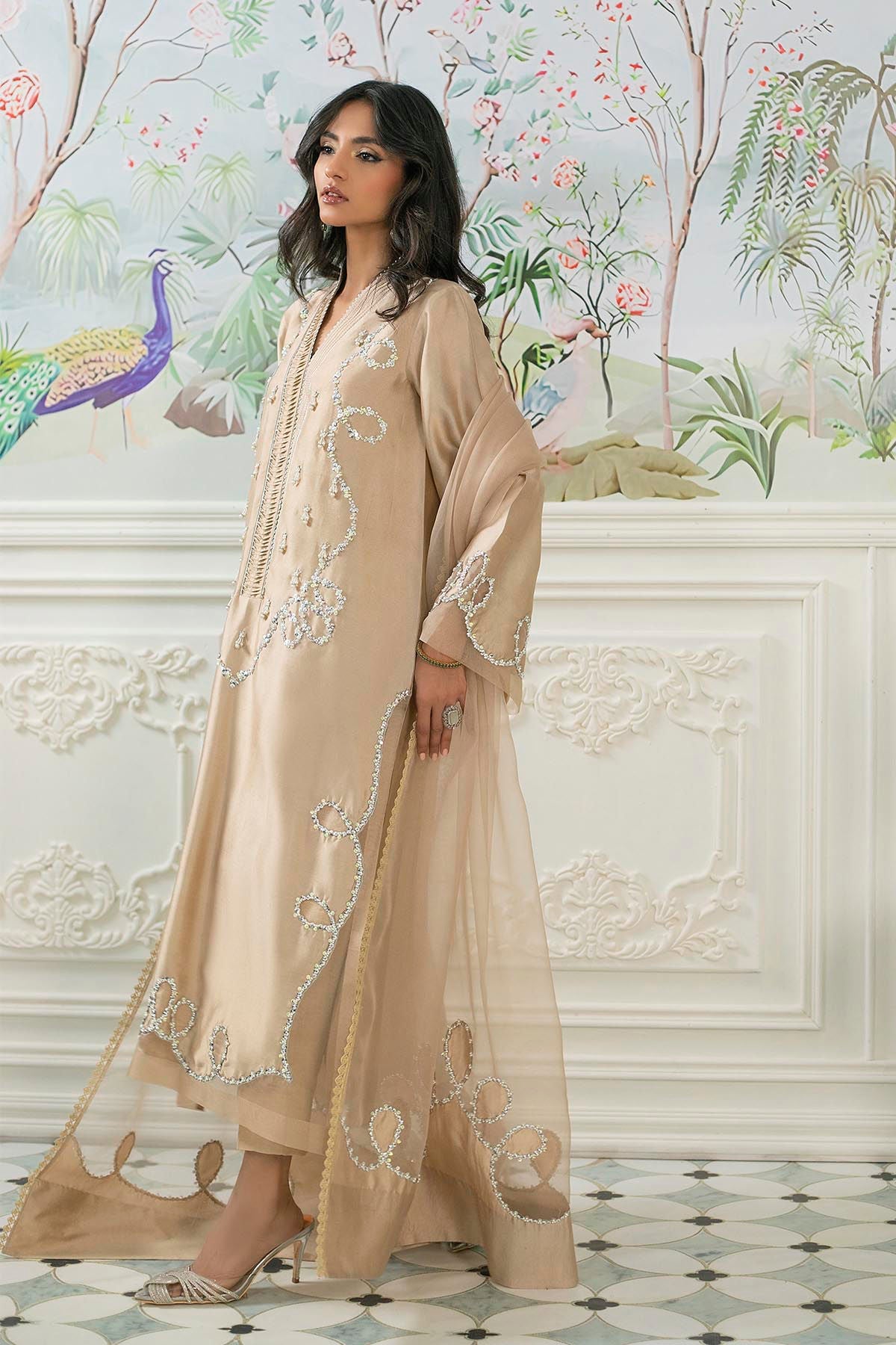 Annus Abrar | Sehr Eid Luxe | Alyra Sand -  Annus Abrar Ladies Clothes - Original Designer Dress - House of Maryam