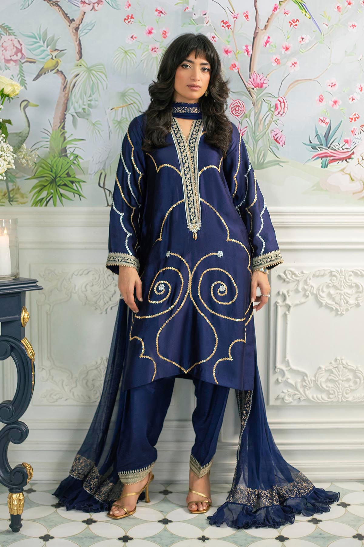 Annus Abrar | Sehr Eid Luxe | Izali Midnight -  Annus Abrar Ladies Clothes - Original Designer Dress - House of Maryam