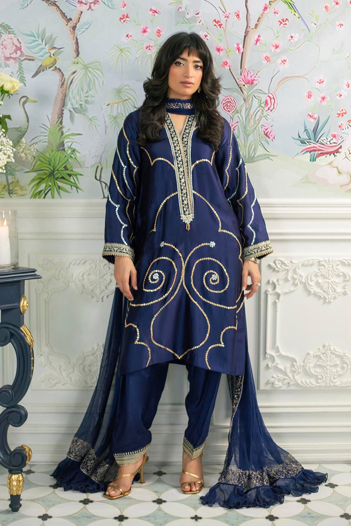 Annus Abrar | Sehr Eid Luxe | Izali Midnight -  Annus Abrar Ladies Clothes - Original Designer Dress - House of Maryam