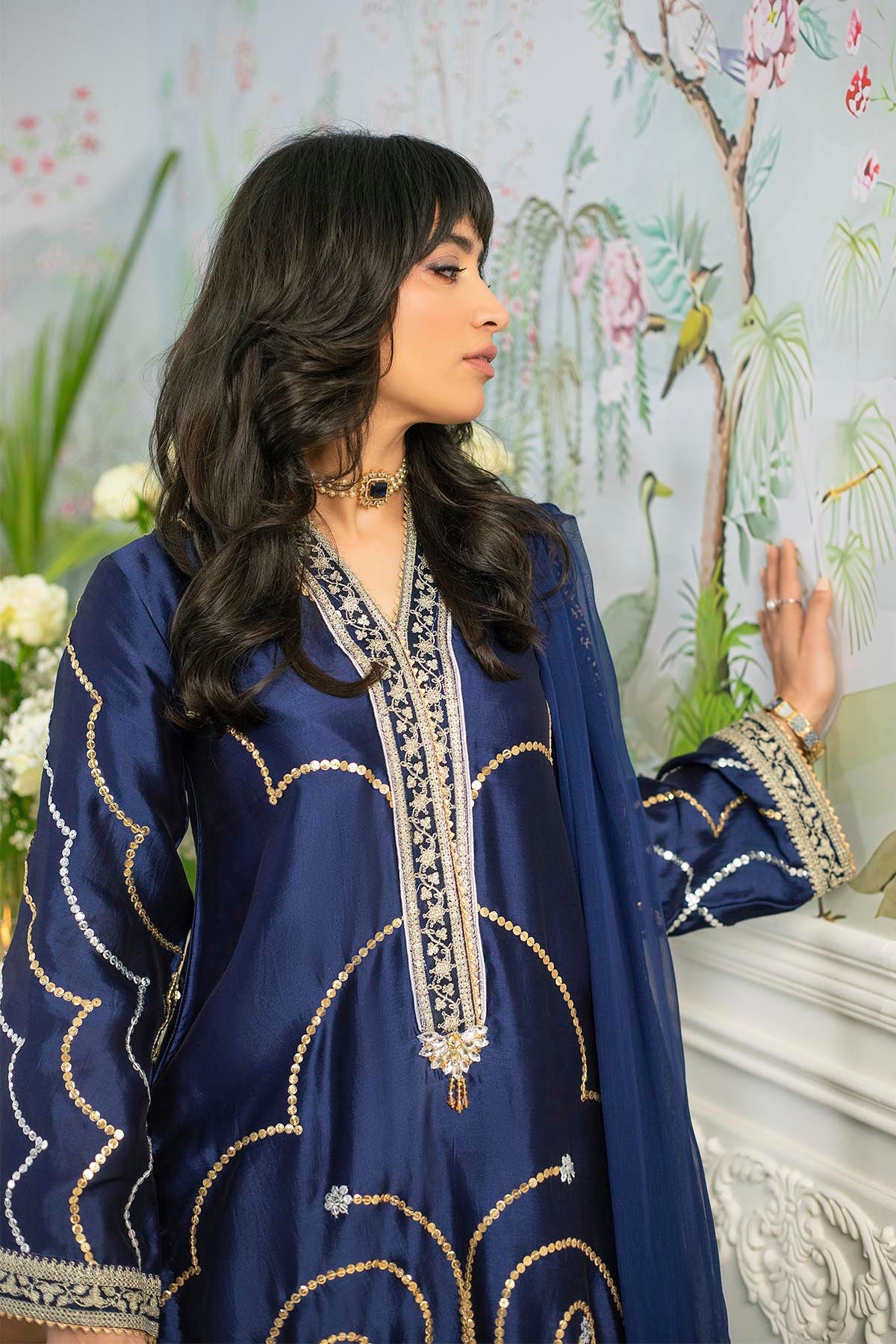 Annus Abrar | Sehr Eid Luxe | Izali Midnight -  Annus Abrar Ladies Clothes - Original Designer Dress - House of Maryam
