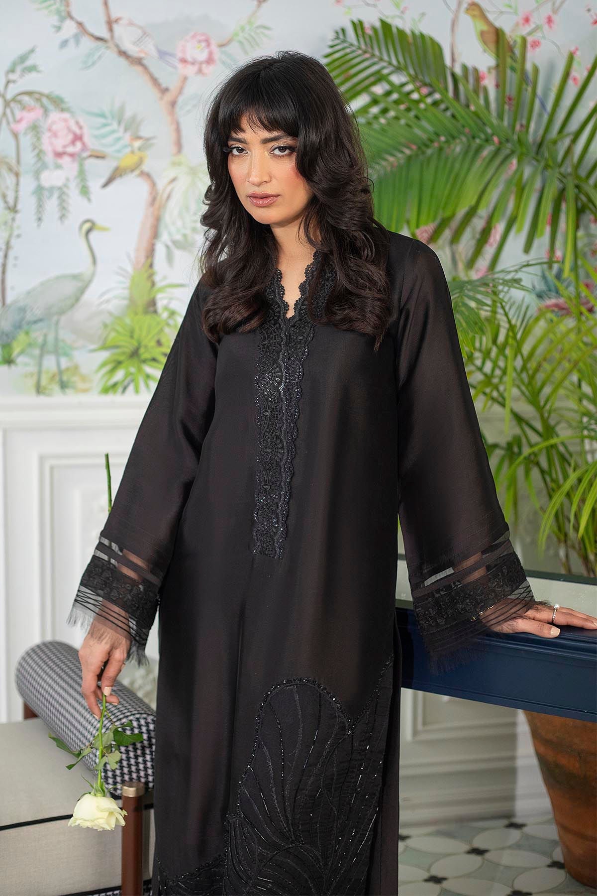 Annus Abrar | Sehr Eid Luxe | Lainey Black -  Annus Abrar Ladies Clothes - Original Designer Dress - House of Maryam