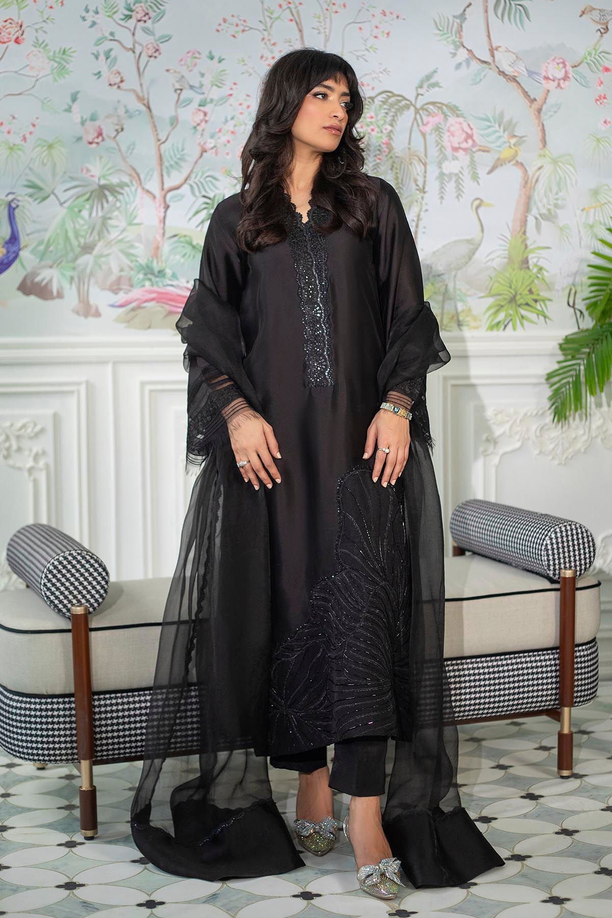 Annus Abrar | Sehr Eid Luxe | Lainey Black -  Annus Abrar Ladies Clothes -  House of Maryam