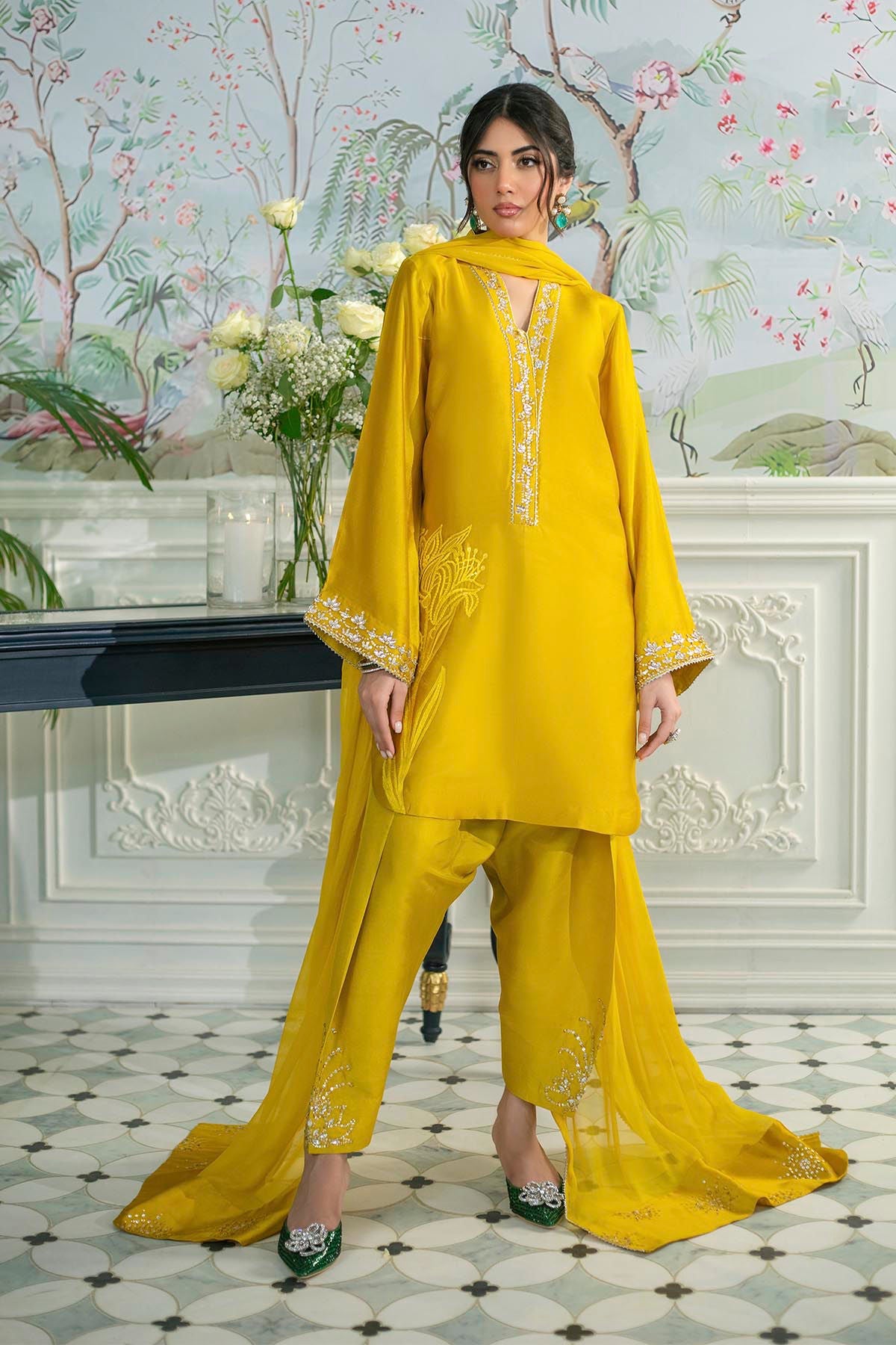Annus Abrar | Sehr Eid Luxe | Melanie Daffodil -  Annus Abrar Ladies Clothes - Original Designer Dress - House of Maryam