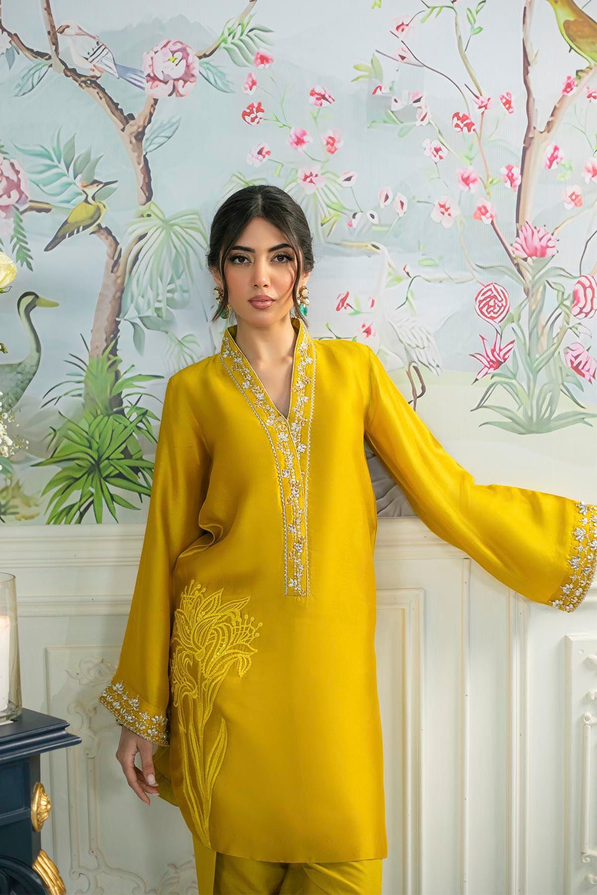 Annus Abrar | Sehr Eid Luxe | Melanie Daffodil -  Annus Abrar Ladies Clothes - Original Designer Dress - House of Maryam