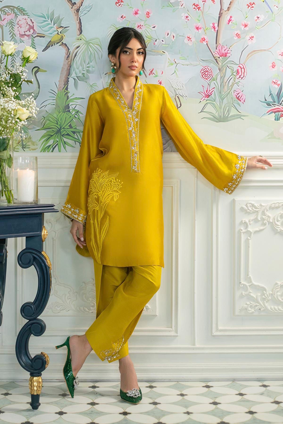 Annus Abrar | Sehr Eid Luxe | Melanie Daffodil -  Annus Abrar Ladies Clothes - Original Designer Dress - House of Maryam