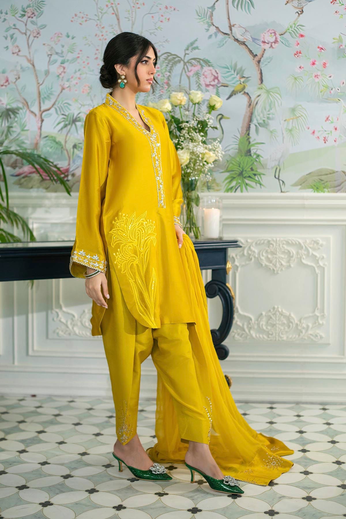 Annus Abrar | Sehr Eid Luxe | Melanie Daffodil -  Annus Abrar Ladies Clothes - Original Designer Dress - House of Maryam