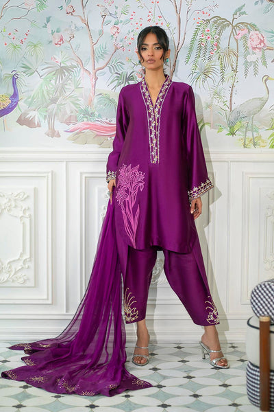 Annus Abrar | Sehr Eid Luxe | Melanie Plum -  Annus Abrar Ladies Clothes - Original Designer Dress - House of Maryam