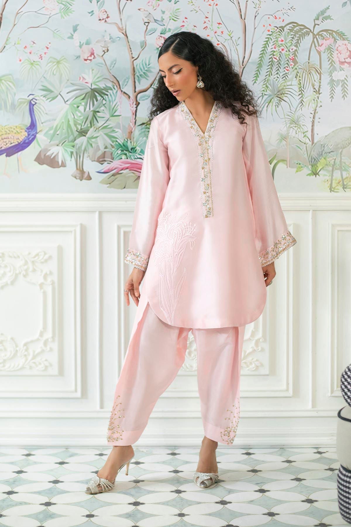 Annus Abrar | Sehr Eid Luxe | Melanie Rose Pink -  Annus Abrar Ladies Clothes - Original Designer Dress - House of Maryam